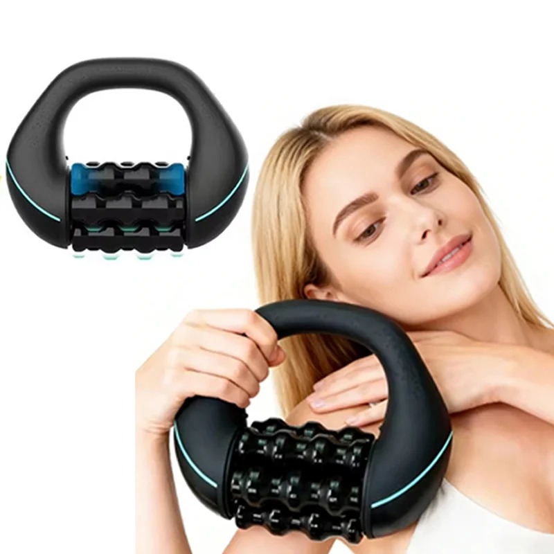 Home Gym Portable - Vibrating Handheld Massage Roller, Adjustable Speed,